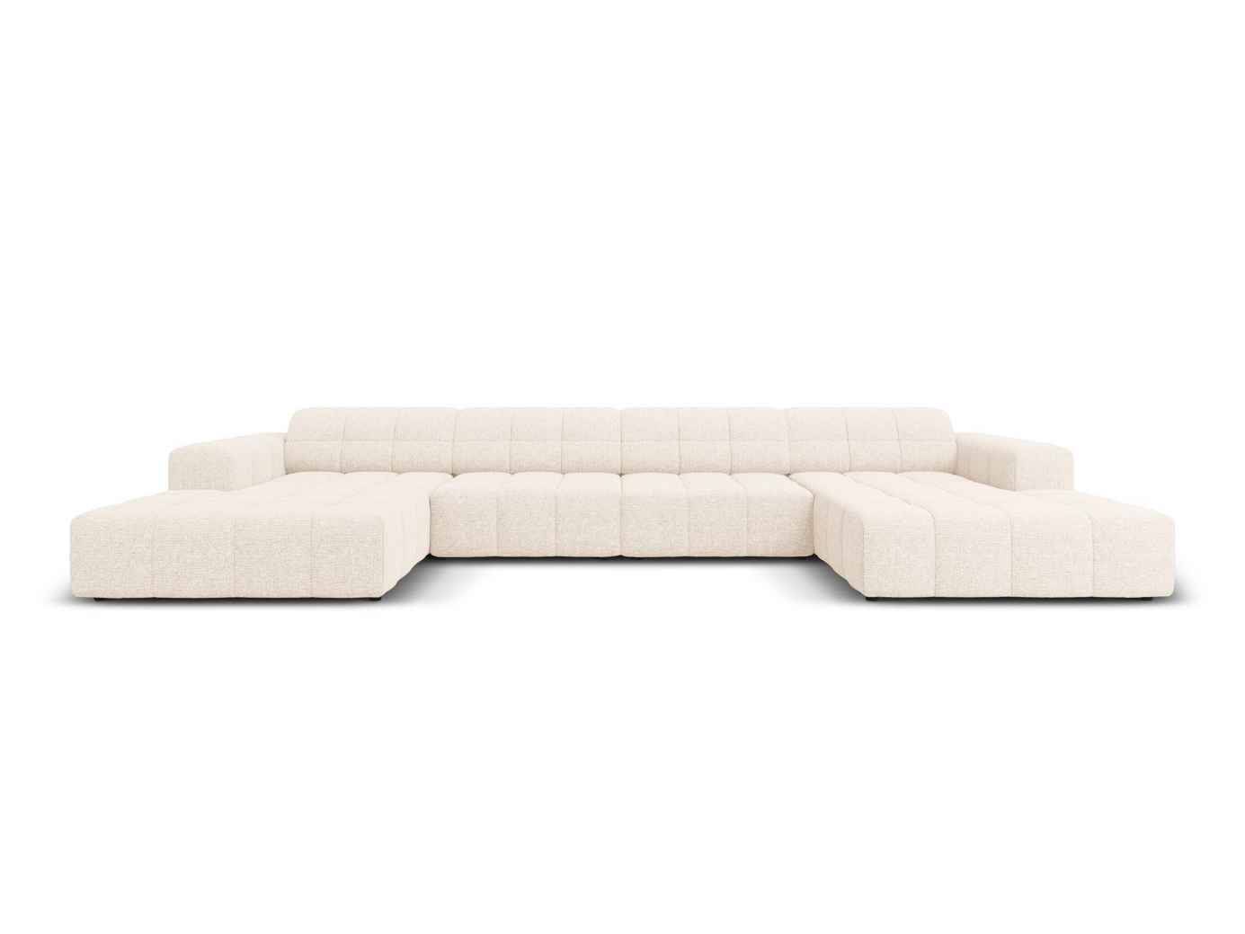 Cosmopolitan Design panoraamasohva, "Chicago", 6-istuttava, 375 × 167 × 78 cm, Haga, mustat muovijalat