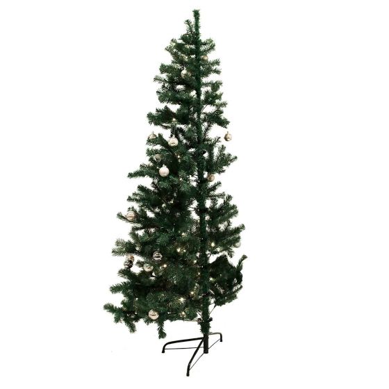 Joulukuusi puolikas 180x118cm, LED -valoilla