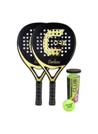 Core padelmaila Hiilikuitu setti, 2 mailaa ja pallot
