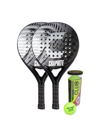 Core padelmaila graphite setti, 2 mailaa ja pallot