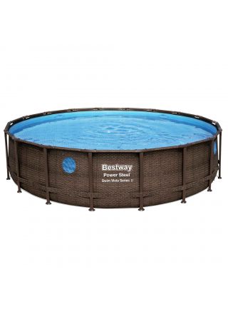 Bestway Uima-allassetti Power Steel Vista II, 549x122cm, pyöreä, ikkunalla