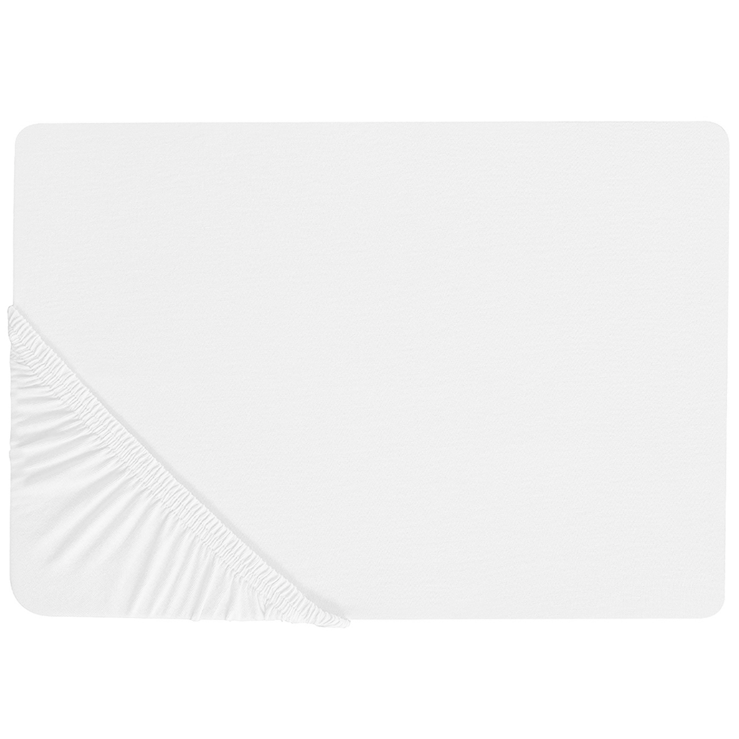 Muotoonommeltu lakana JANBU puuvilla 90 x 200 cm Valkoinen