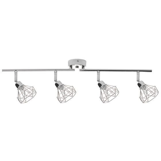 Spottivalaisin 4 polttimoa ERMA säädettävä metalli Hopea