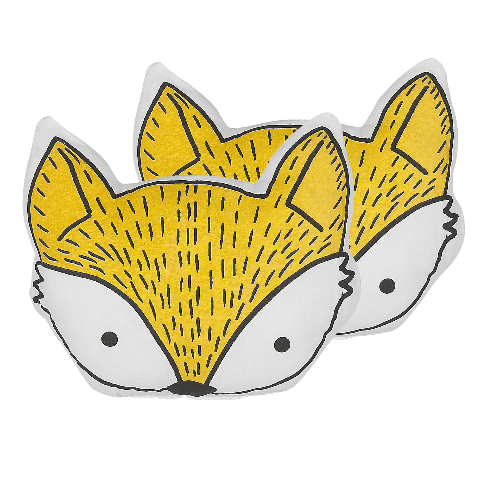 Koristetyynysetti 2 kpl VADODARA puuvilla 50 x 40 cm Keltainen Kettu