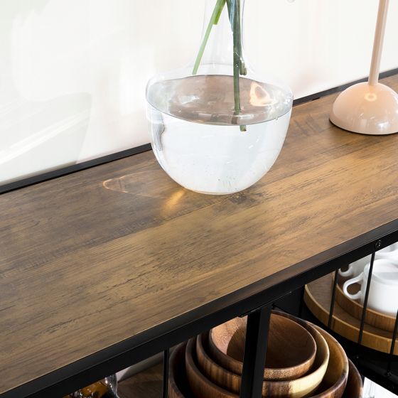 SoBuy Kapea Senkki puukuitulevystä ja metallista beige 66 cm FSB56-F