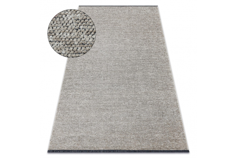 Matto FLORENCE 24021 Yksivärinen, glamouri, litteä kudottu, - beige 155x220 cm