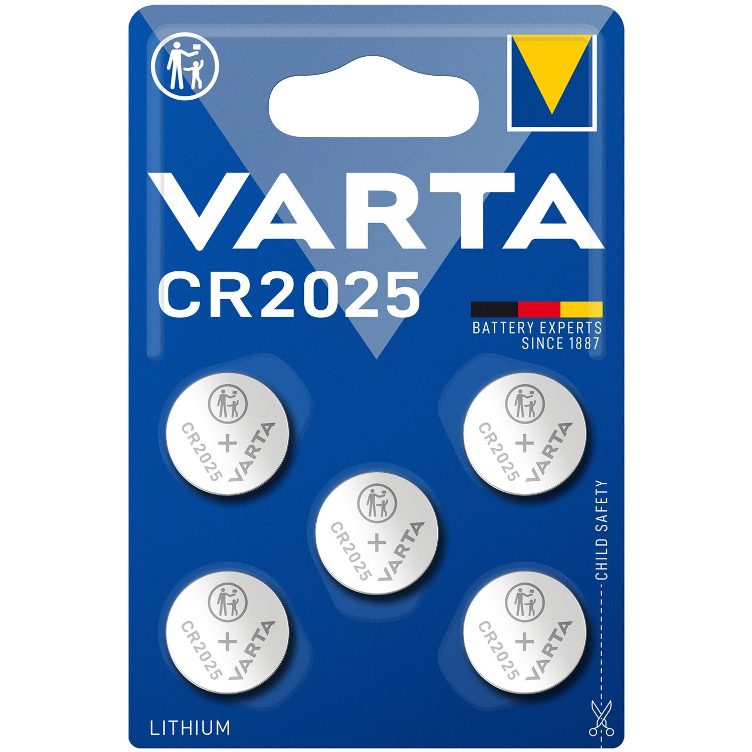 CR2025 3V Lithium Nappiparisto 5 kpl