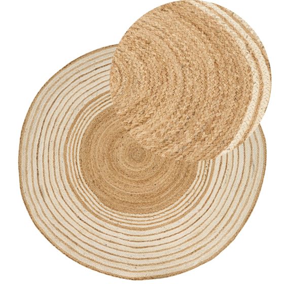 Matto MELEKLI Beige ø 140 cm juutti