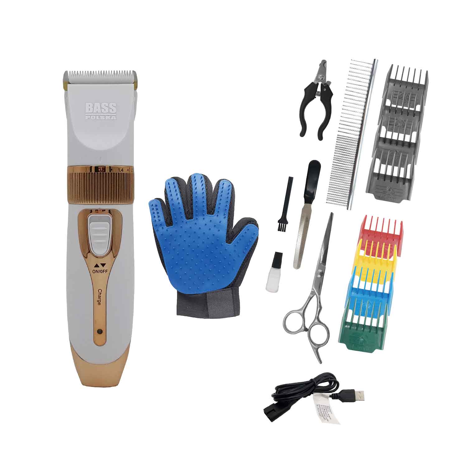 Langaton koirankarvanleikkuri lisävarustesarjalla, 5600 rpm