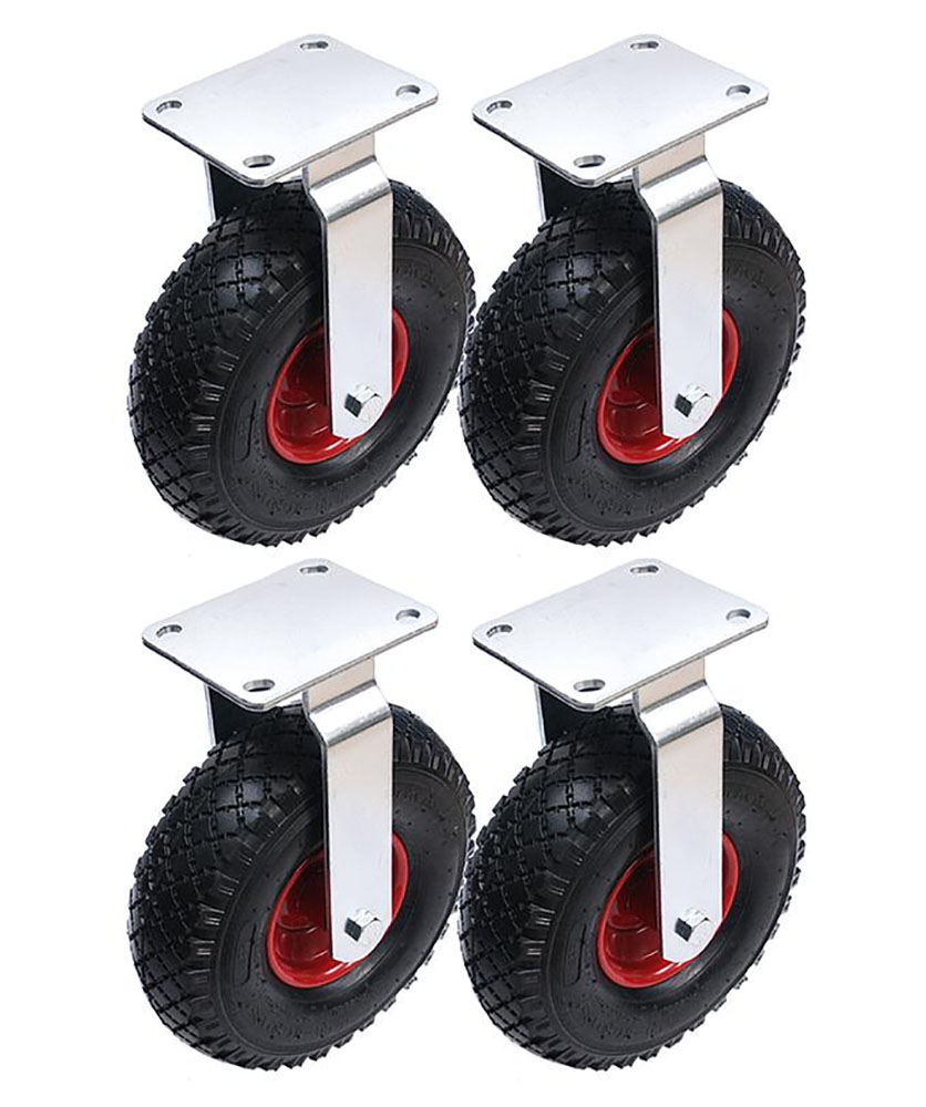 300x4 260mm pneumaattiset 10 tuuman pyörät teräksinen keskus kiinteä puhallettu (4 kpl)