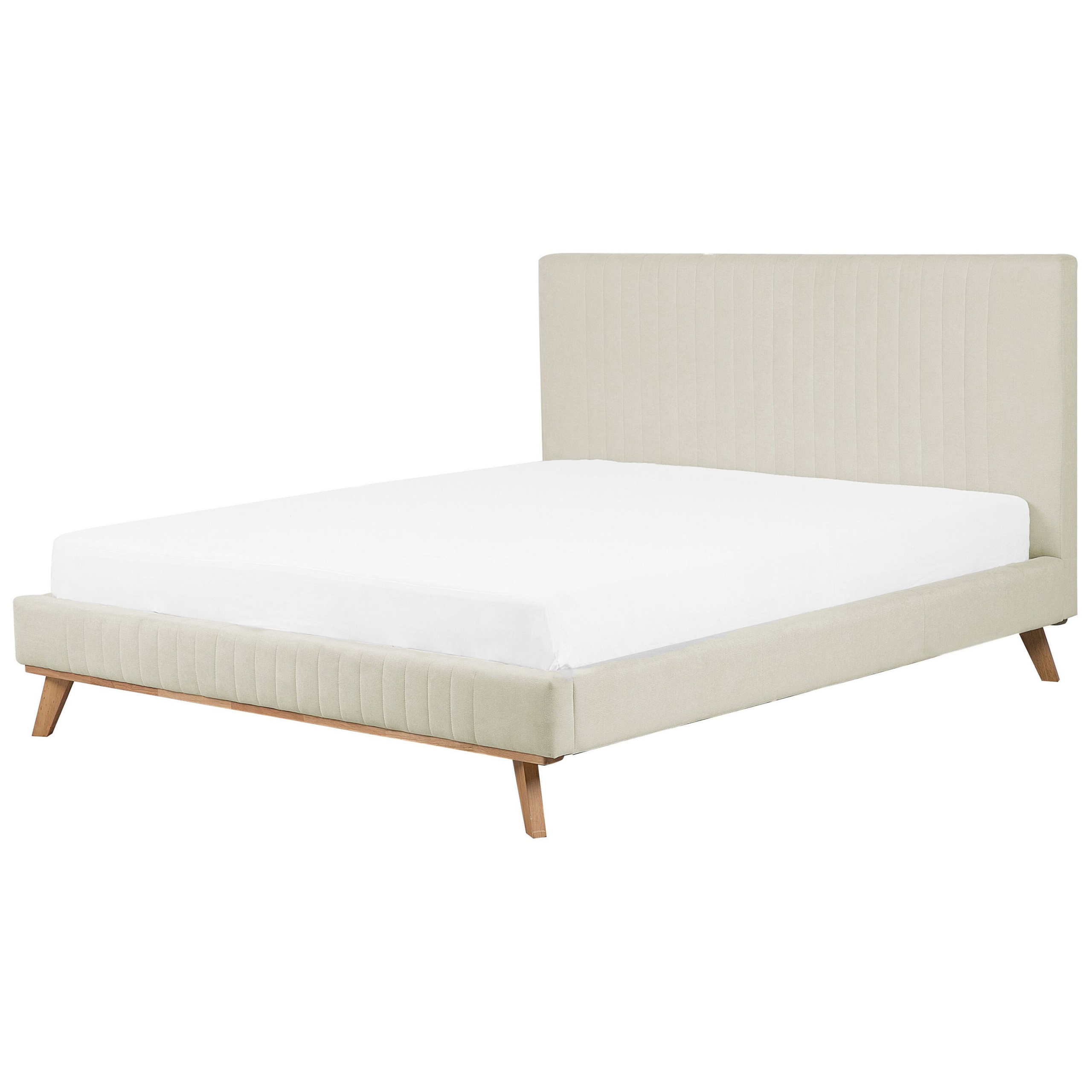 Sänky Chenille TALENCE 180 x 200 cm Vaaleanbeige