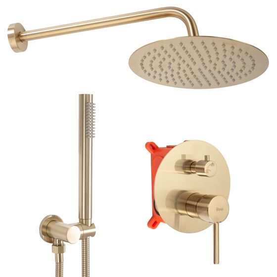 REA upotettava suihkusetti LUNGO harjattu kulta, 36X16X36, 5CM