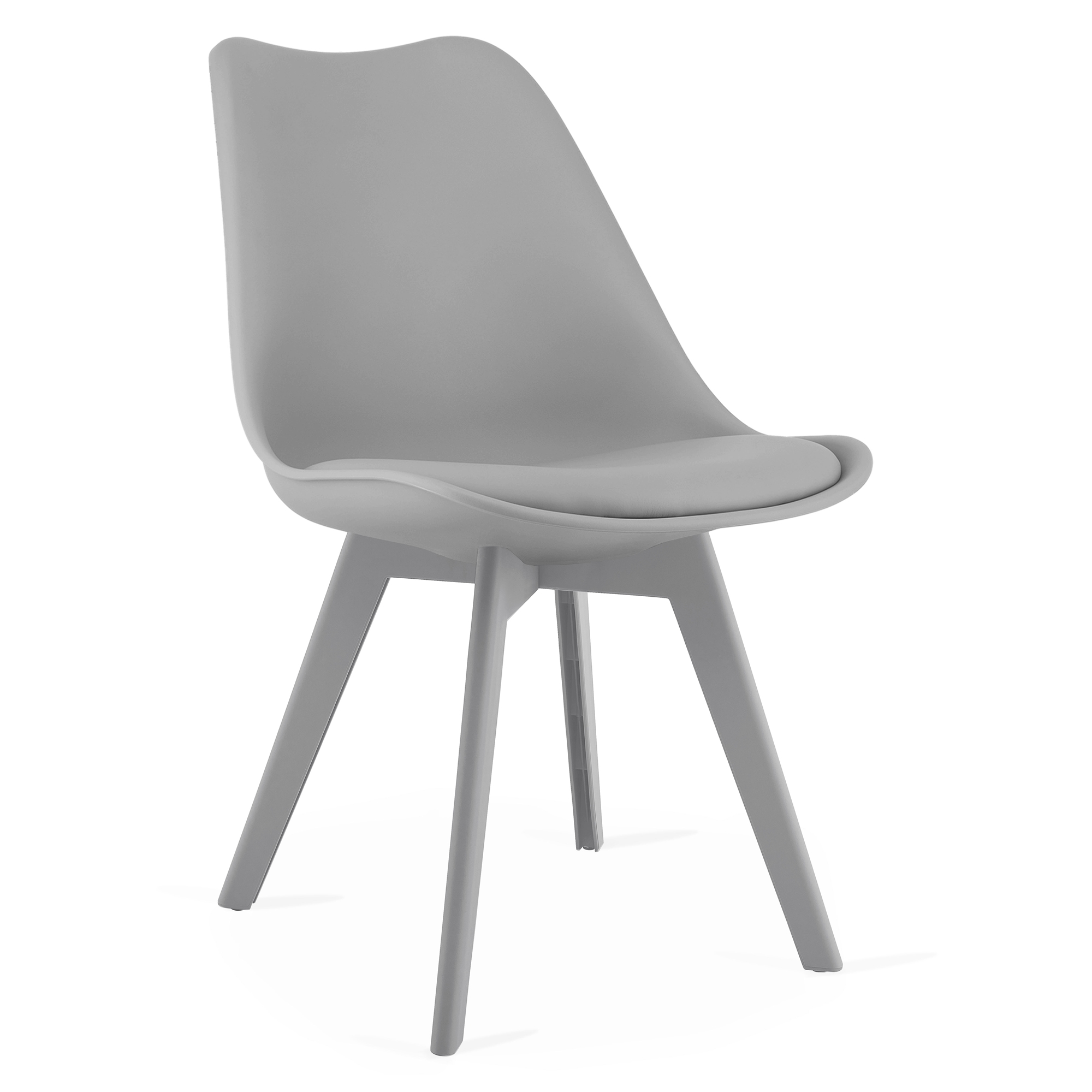 Tuoli - Leobert - MARK - harmaa/harmaa jalat - 49x43x82 cm - setti 2 kpl