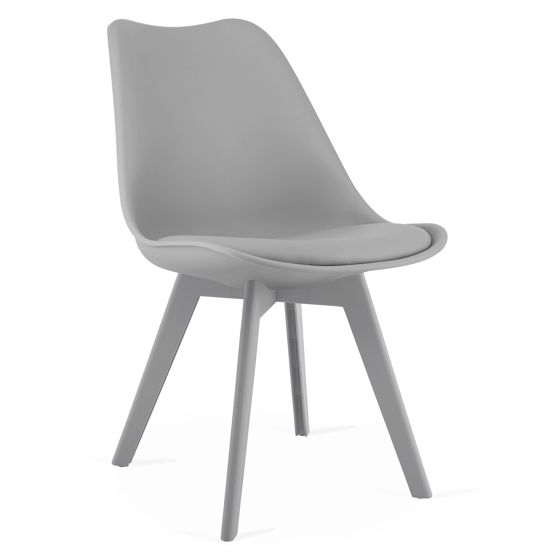 Tuoli - Leobert - MARK - harmaa/harmaa jalat - 49x43x82 cm - setti 2 kpl
