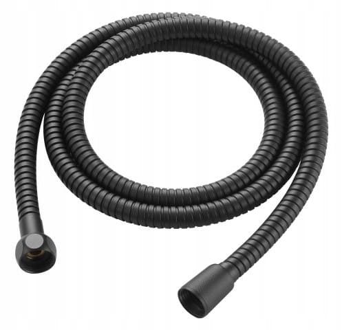 Musta 120 cm kartiomainen suihkuletku suihkuammeeseen