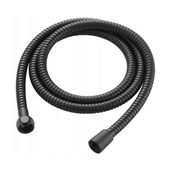 Musta 120 cm kartiomainen suihkuletku suihkuammeeseen