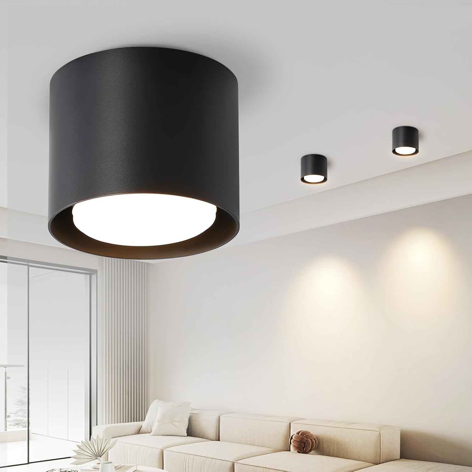 ZMH Moderni pyöreä LED-kattospotti GX53 5W makuuhuoneeseen