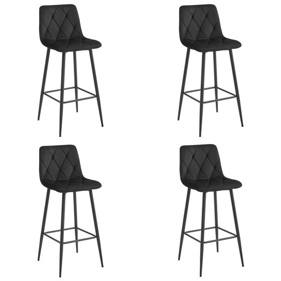 NADO baarijakkara, musta sametti, mustat jalat (4 kpl)