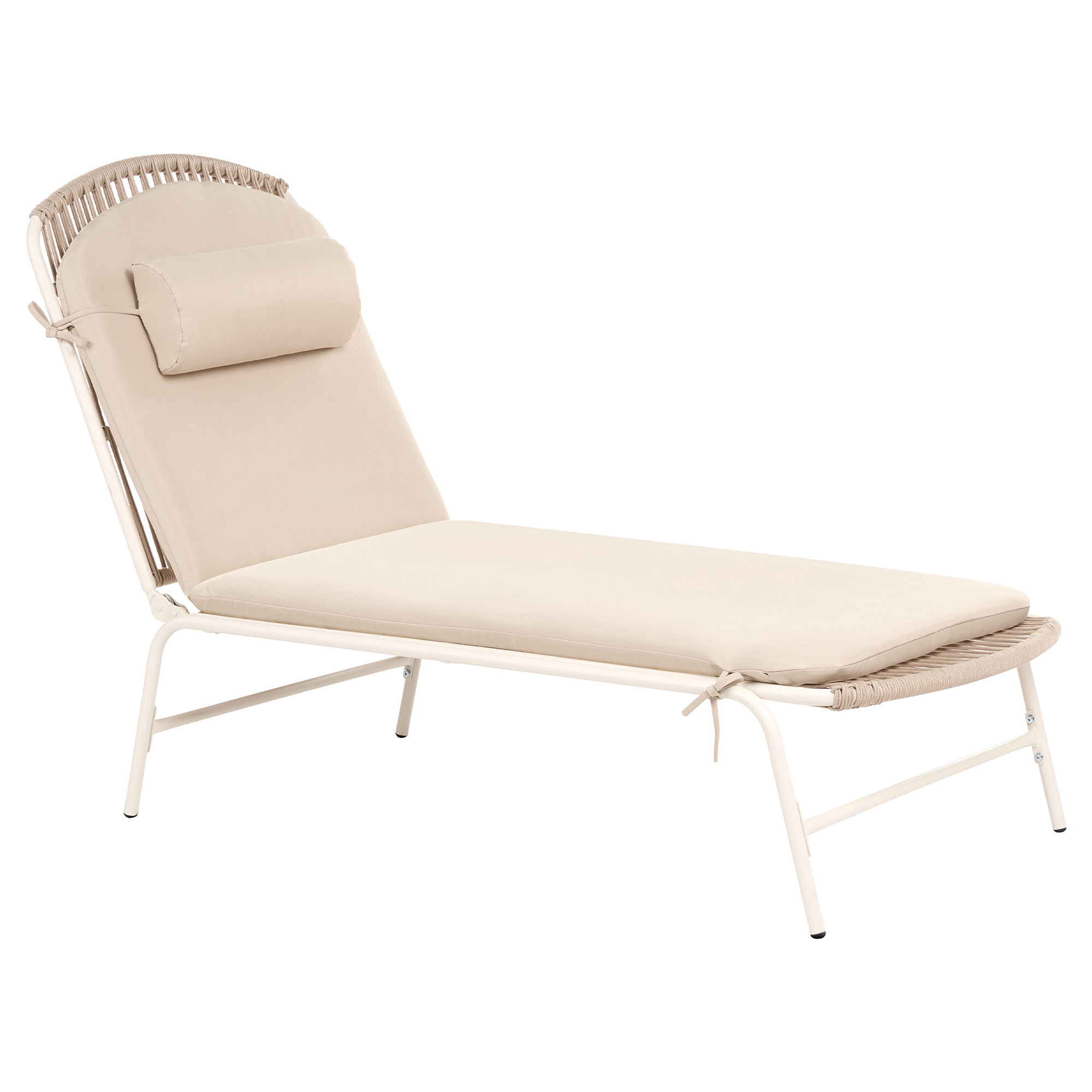 Aurinkotuoli pehmusteella SEZZE Metalli Vaaleanbeige