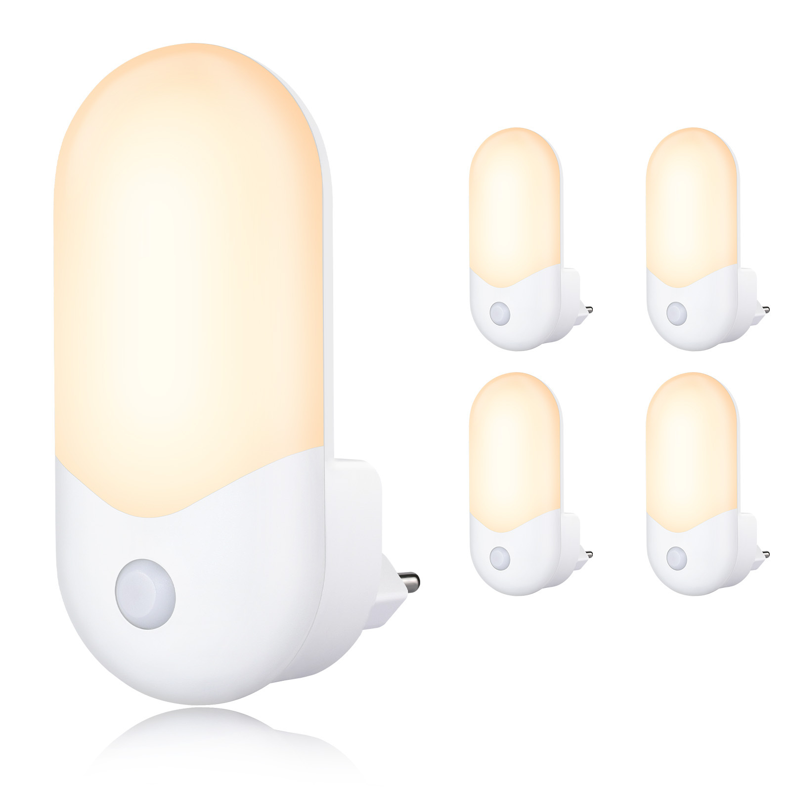 NETTLIFE lasten, yövalopakkaus, 4 LED iä hämärätunnistimella, 1W, suunnistusvalo, lastenhuoneen, yölamppu