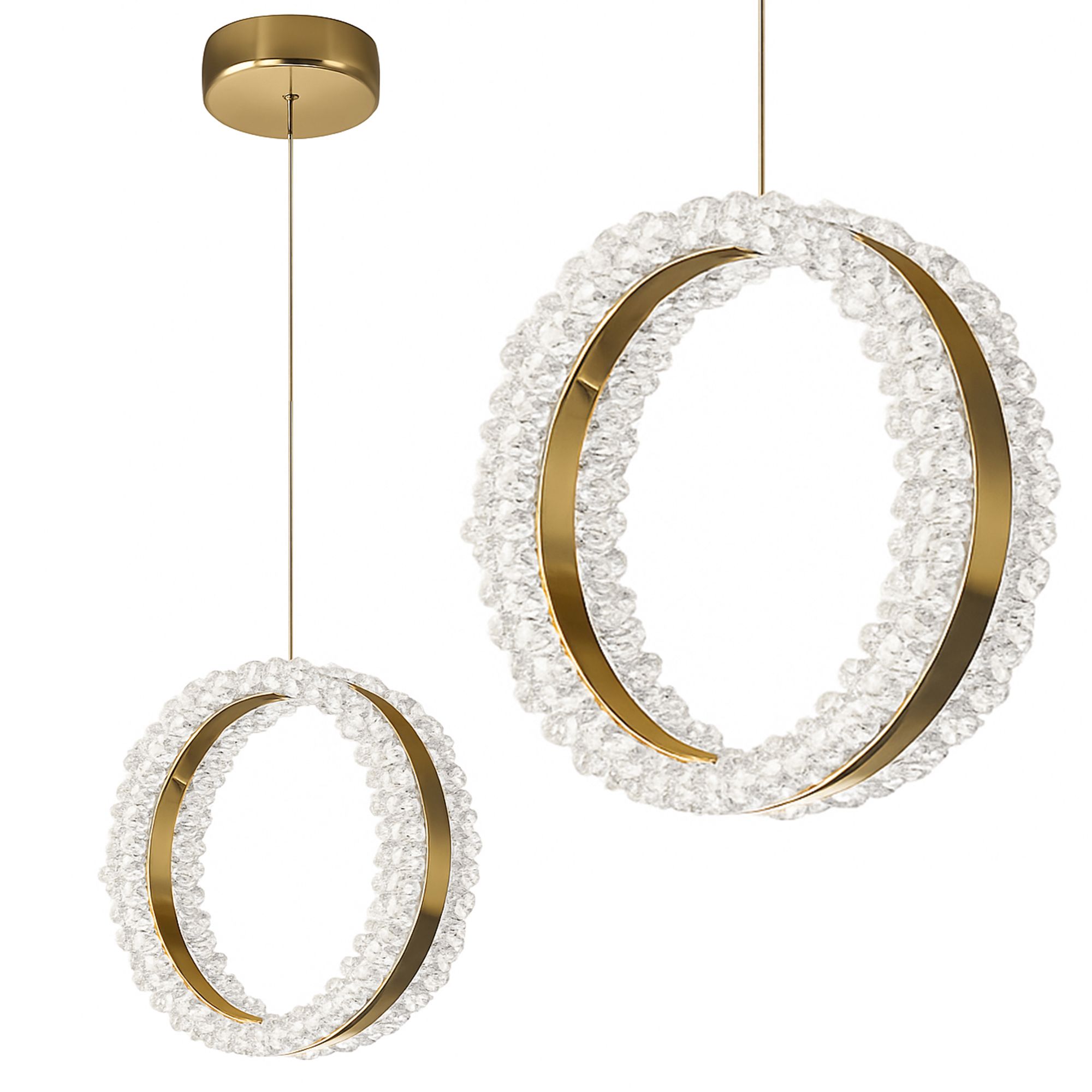 TOOLIGHT riippuvalaisin LHJ098-CP kulta, 19x6x19cm