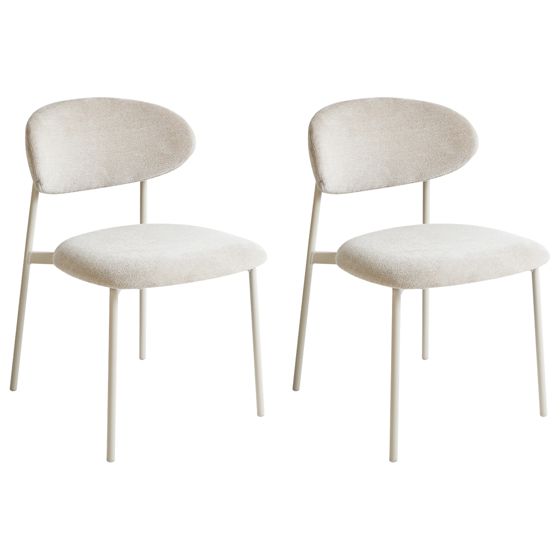 Ruokatuolisetti 2 kpl COWLEY chenille Vaaleanbeige
