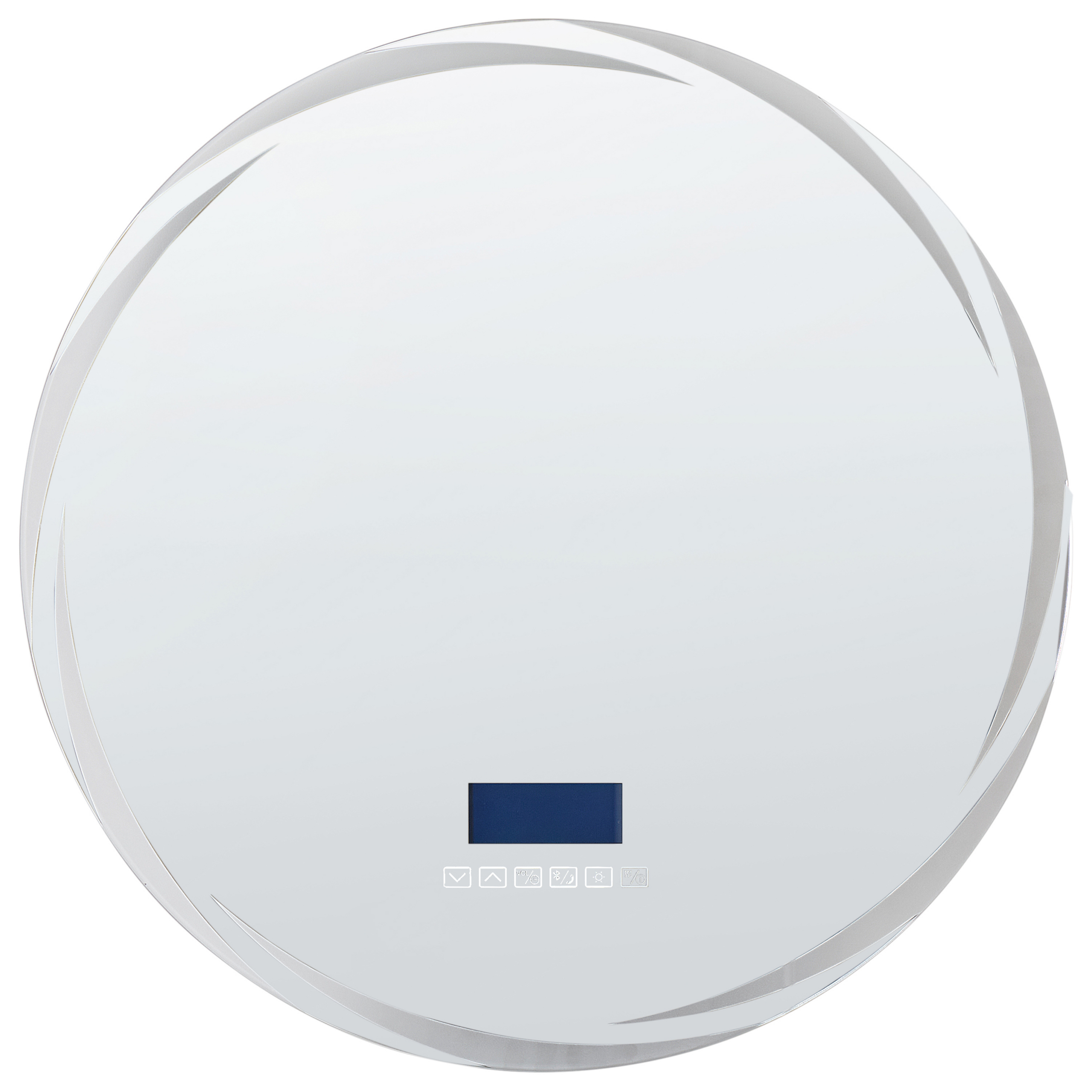 Kylpyhuoneen LED-peili TANAY 60 cm 60 cm Bluetooth-kaiuttimella Hopea