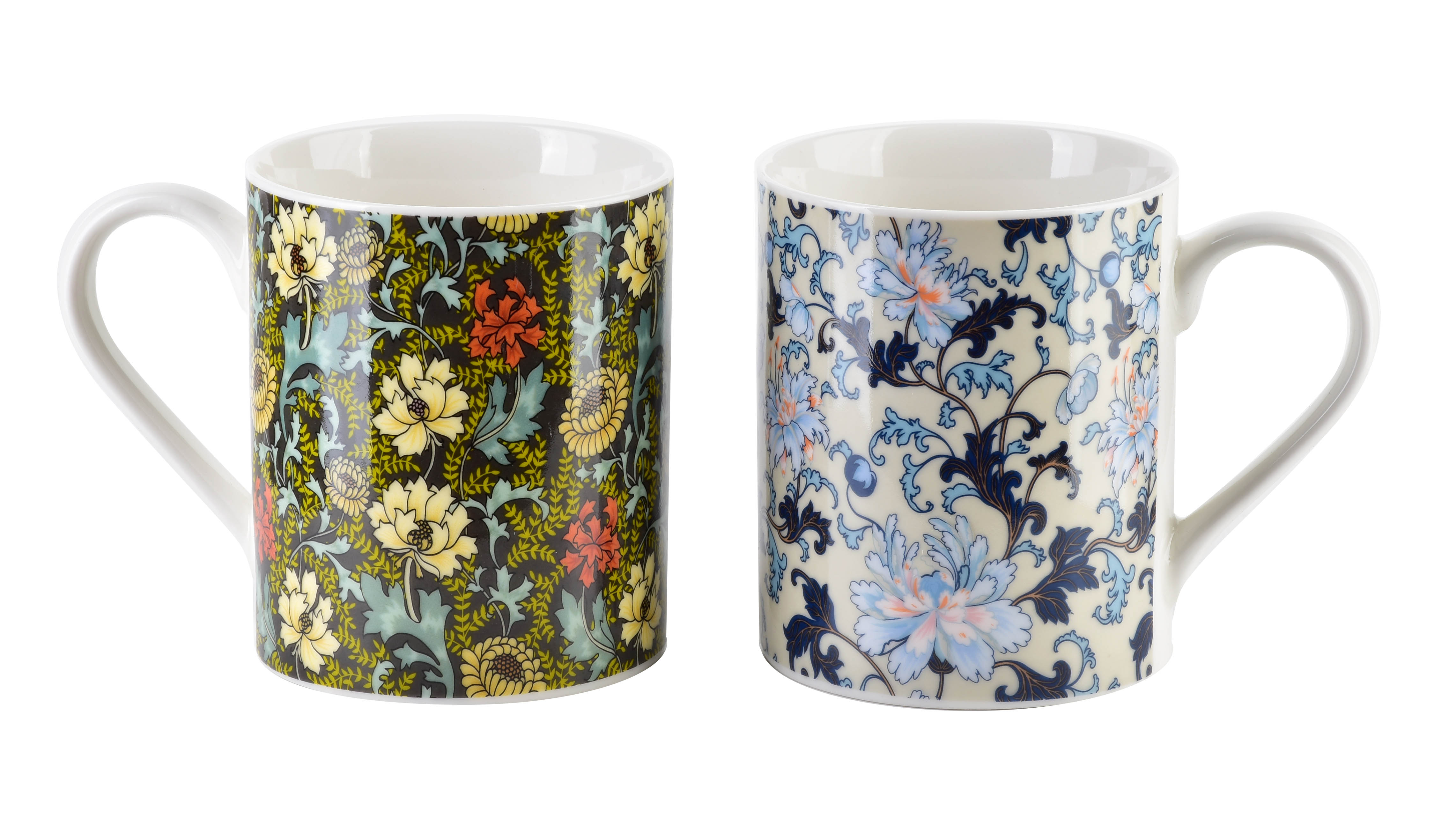 Mukisetti posliini COLORATO 400 ml Ø8x9,5 cm värikäs 2 kpl
