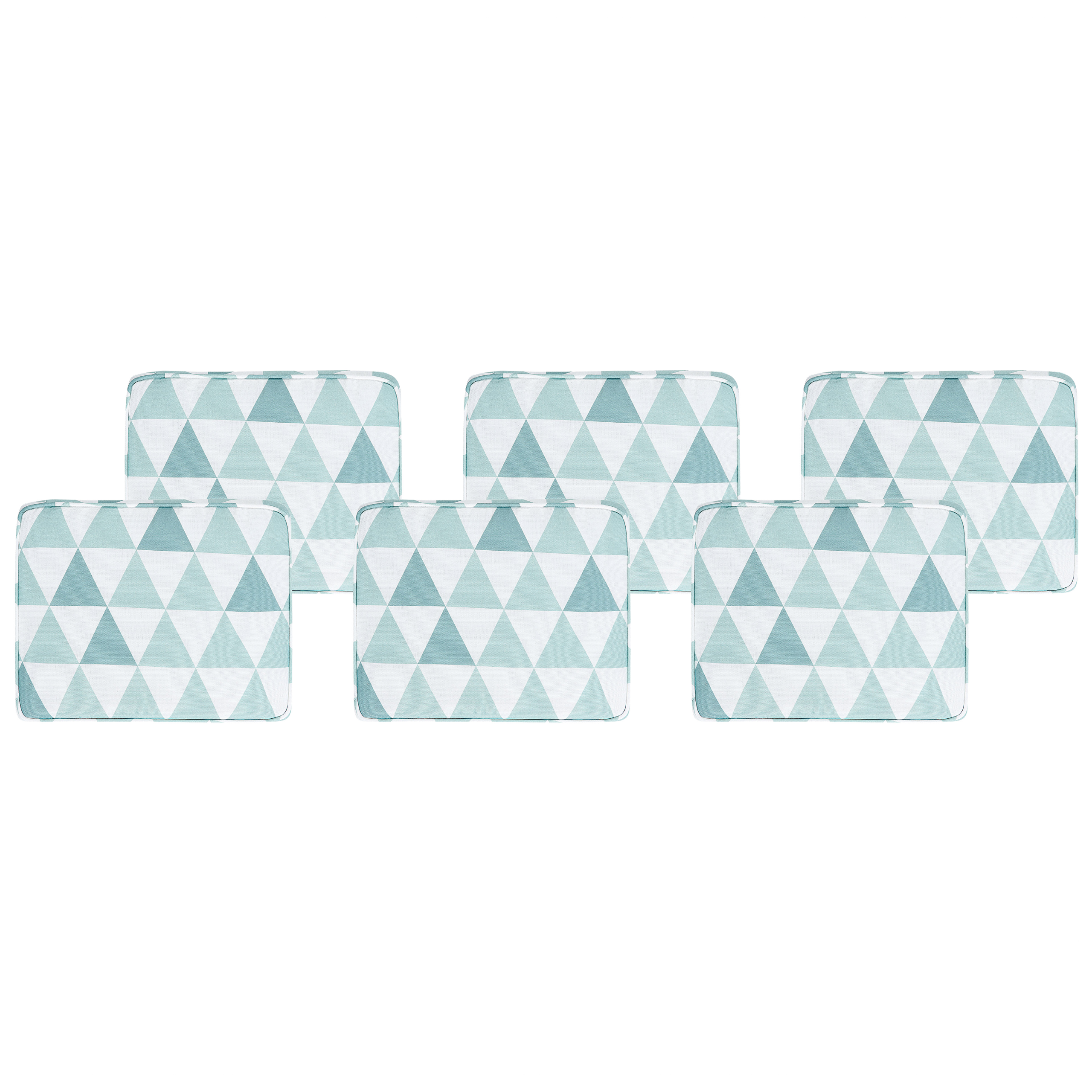 Puutarhatuolien istuintyynysetti 6 kpl TOLVE 39 x 31 cm Vaaleansininen