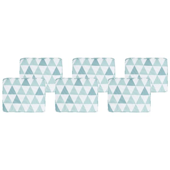 Puutarhatuolien istuintyynysetti 6 kpl TOLVE 39 x 31 cm Vaaleansininen