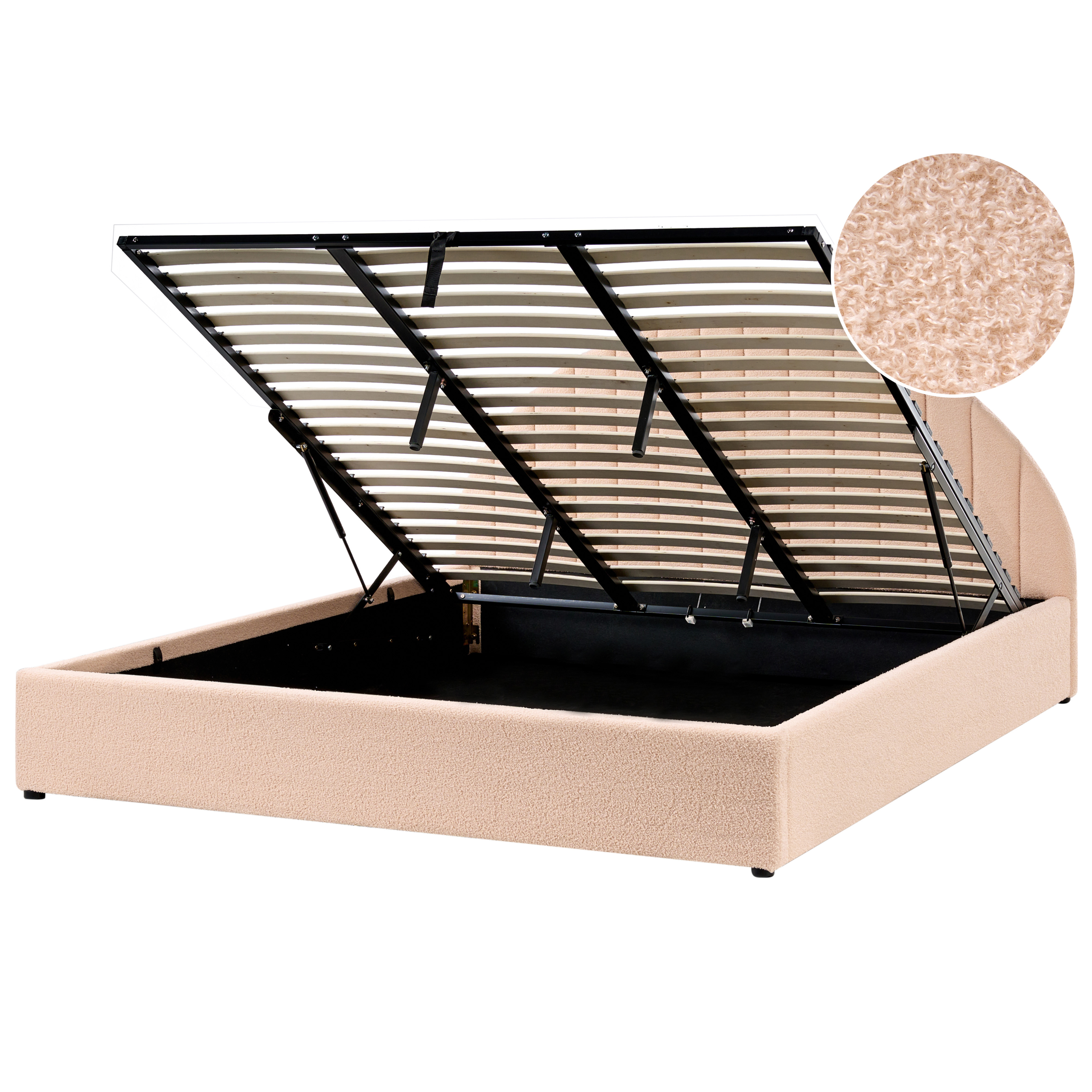 Sänky säilytystilalla buklee CHADENET 180 x 200 cm Persikka