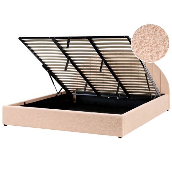 Sänky säilytystilalla buklee CHADENET 180 x 200 cm Persikka