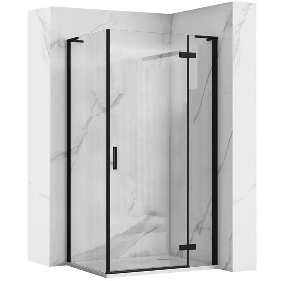 REA Suihkukaappi HUGO 90x90 musta, 90X90X200, 5CM