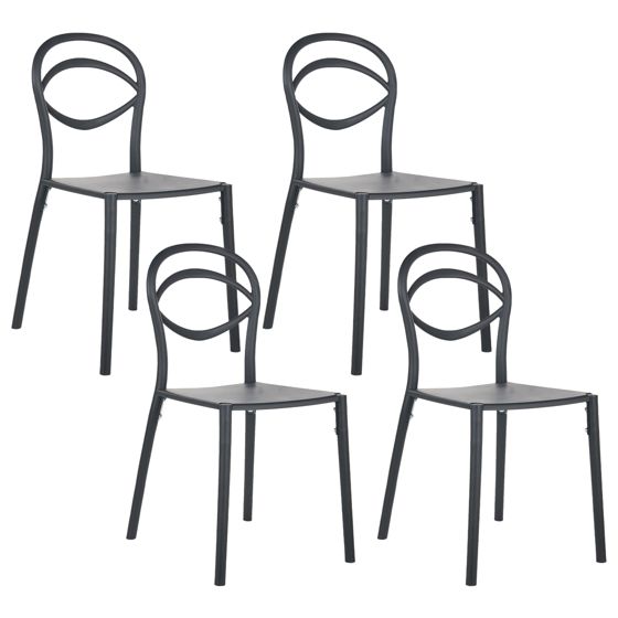 Puutarhatuolisetti 4 kpl COVOLO Musta