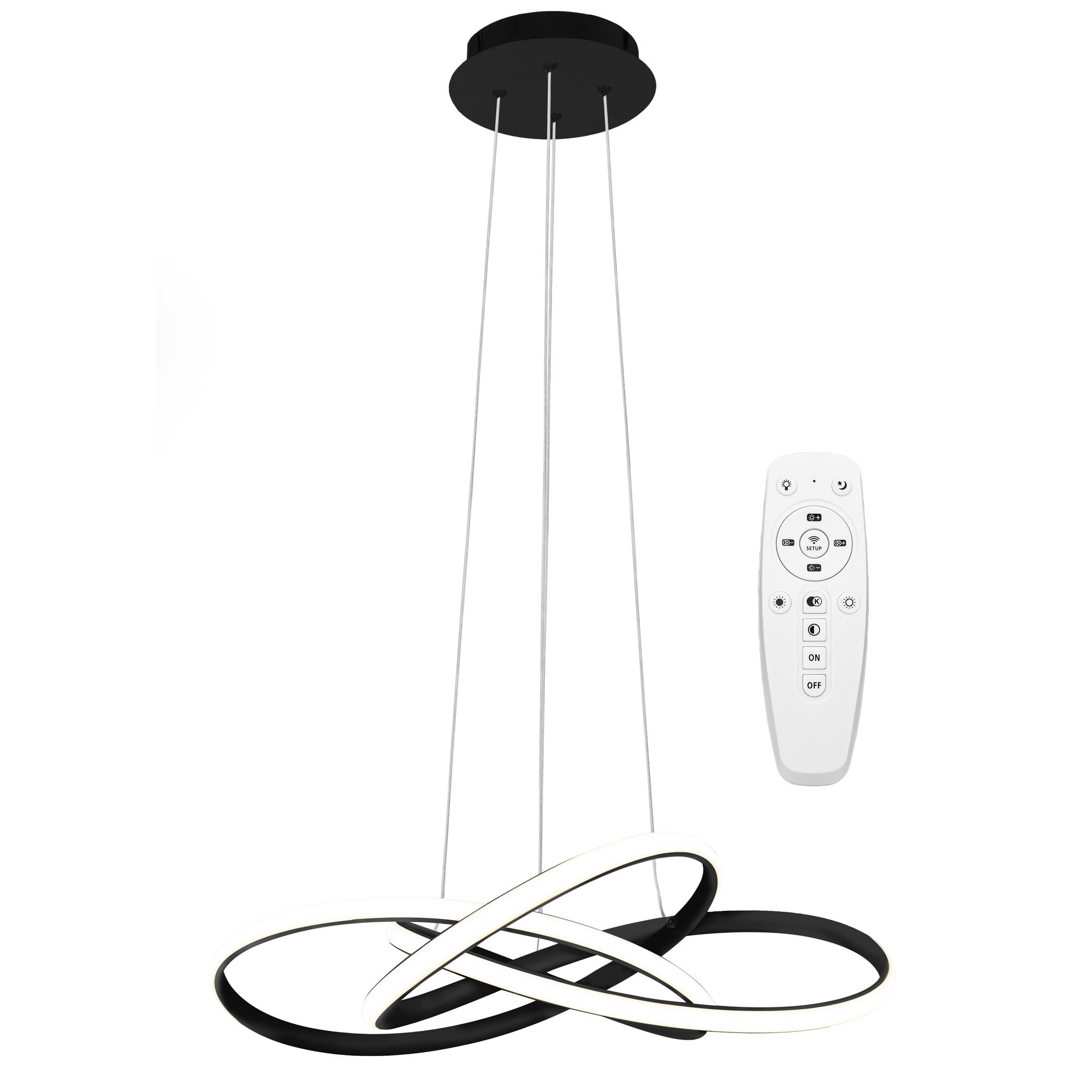 TOOLIGHT riippuva kattovalaisin LED APP814-CP NODE musta, 13x60x70cm