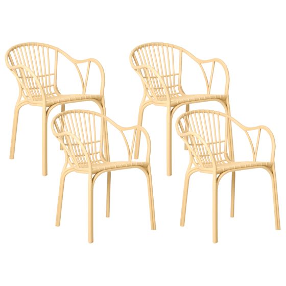 Puutarhatuolisetti 4 kpl ANDORA Beige