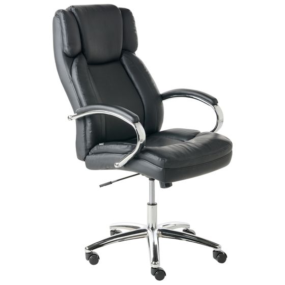 Johtajantuoli pyörivä HONOR keinonahka Musta