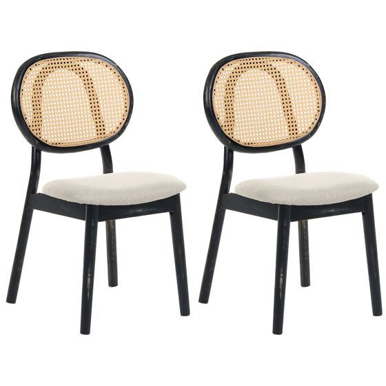 Tuolisetti 2 kpl GAVIOTA Puu Musta/beige