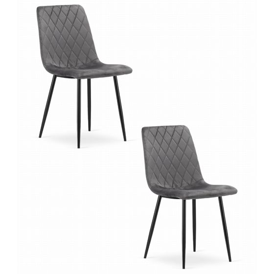 TURIN-tuoli, tummanharmaa sametti, 2 kpl