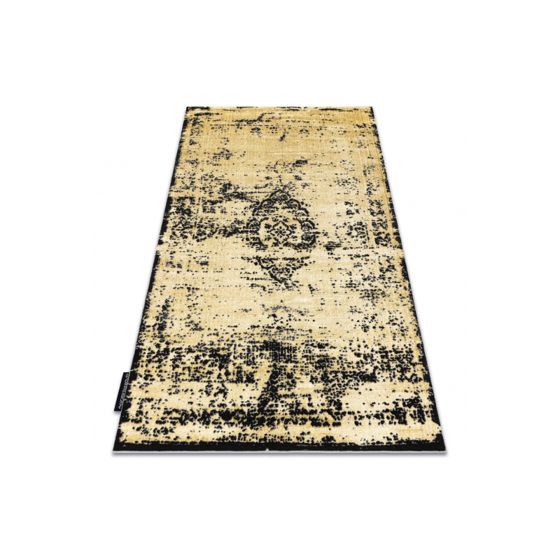 Matto DE LUXE moderni 2083 Ornamentti vintage pesty - Rakenteellinen kulta / harmaa 120x170 cm