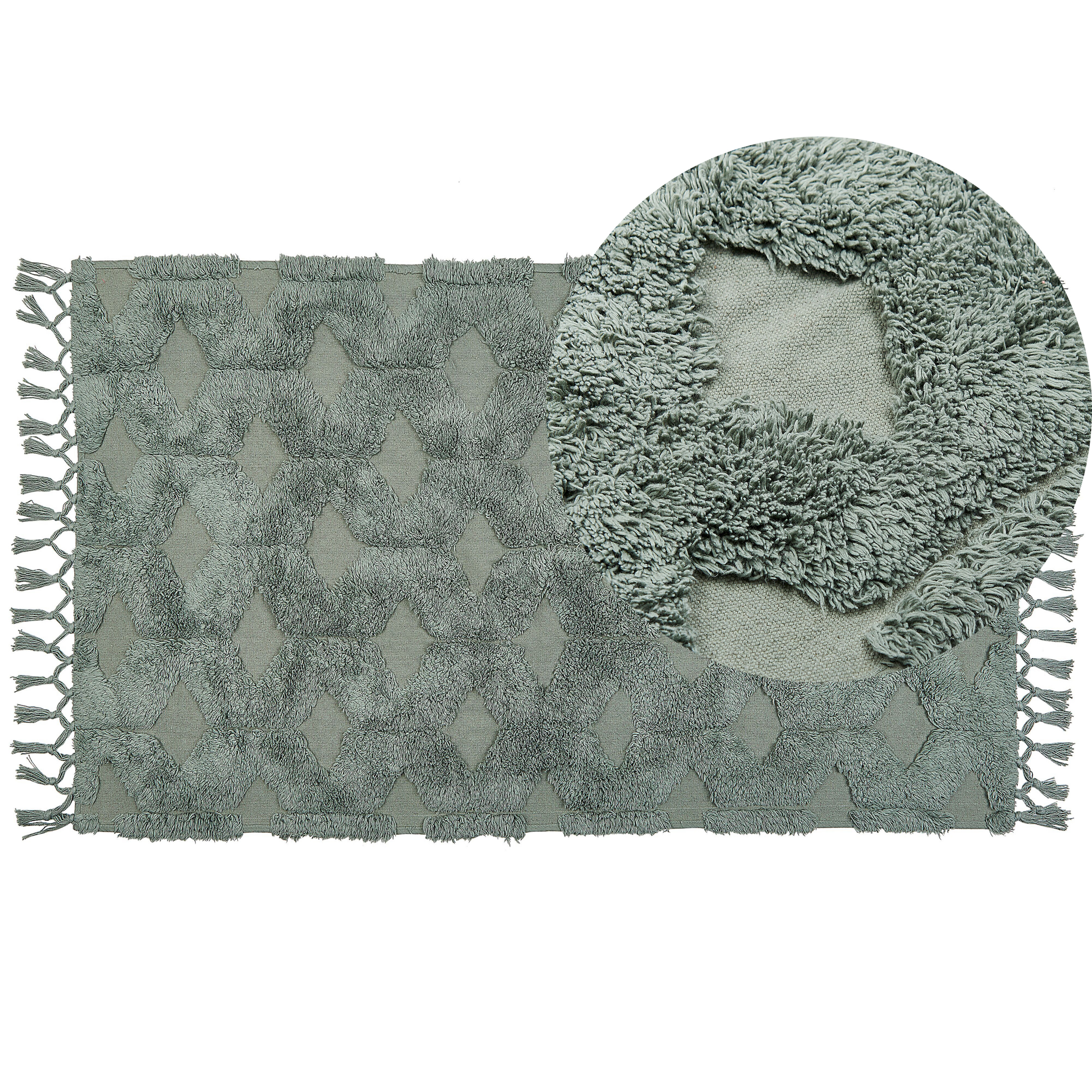 Matto KARS Vihreä 80 x 150 cm puuvilla