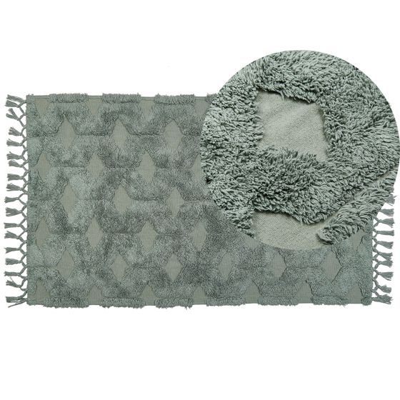 Matto KARS Vihreä 80 x 150 cm puuvilla