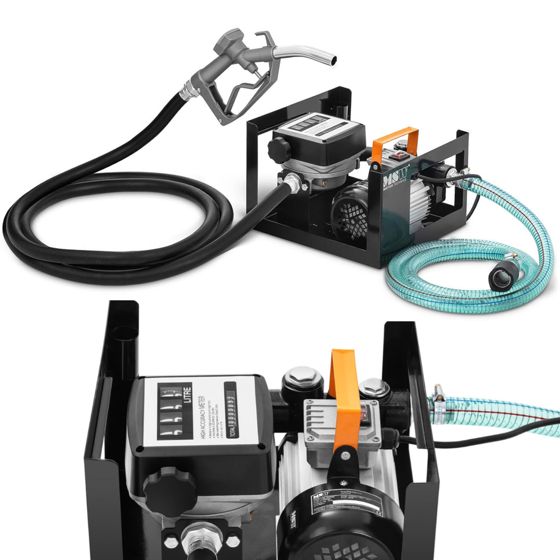 Sähköinen dieselin annostelupumppu laskurilla IP55 230 V 600 W 60 l/min