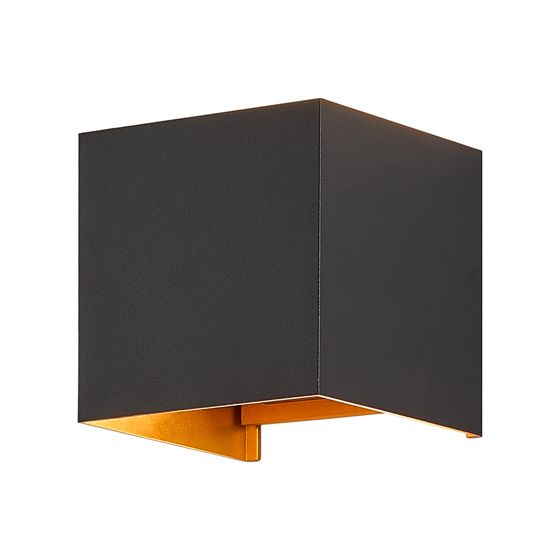 NETTLIFE LED musta, seinävalaisin - ulko -/sisäseinävalaisin, 5W, säädettäväKaksoissäde Vedenpitävä, IP65, 230V, 3000K