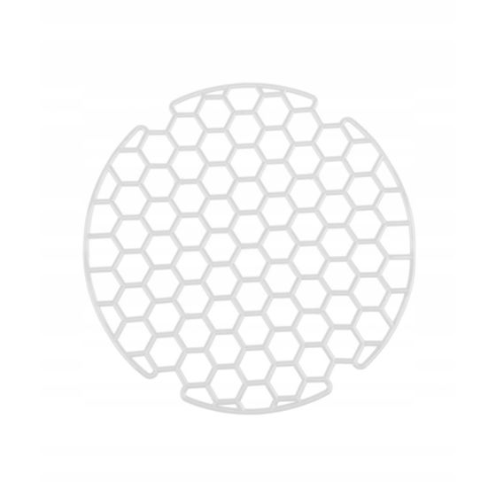 Pehmeä pyöreä kermanvärinen pesuallasritilä 31,5 cm