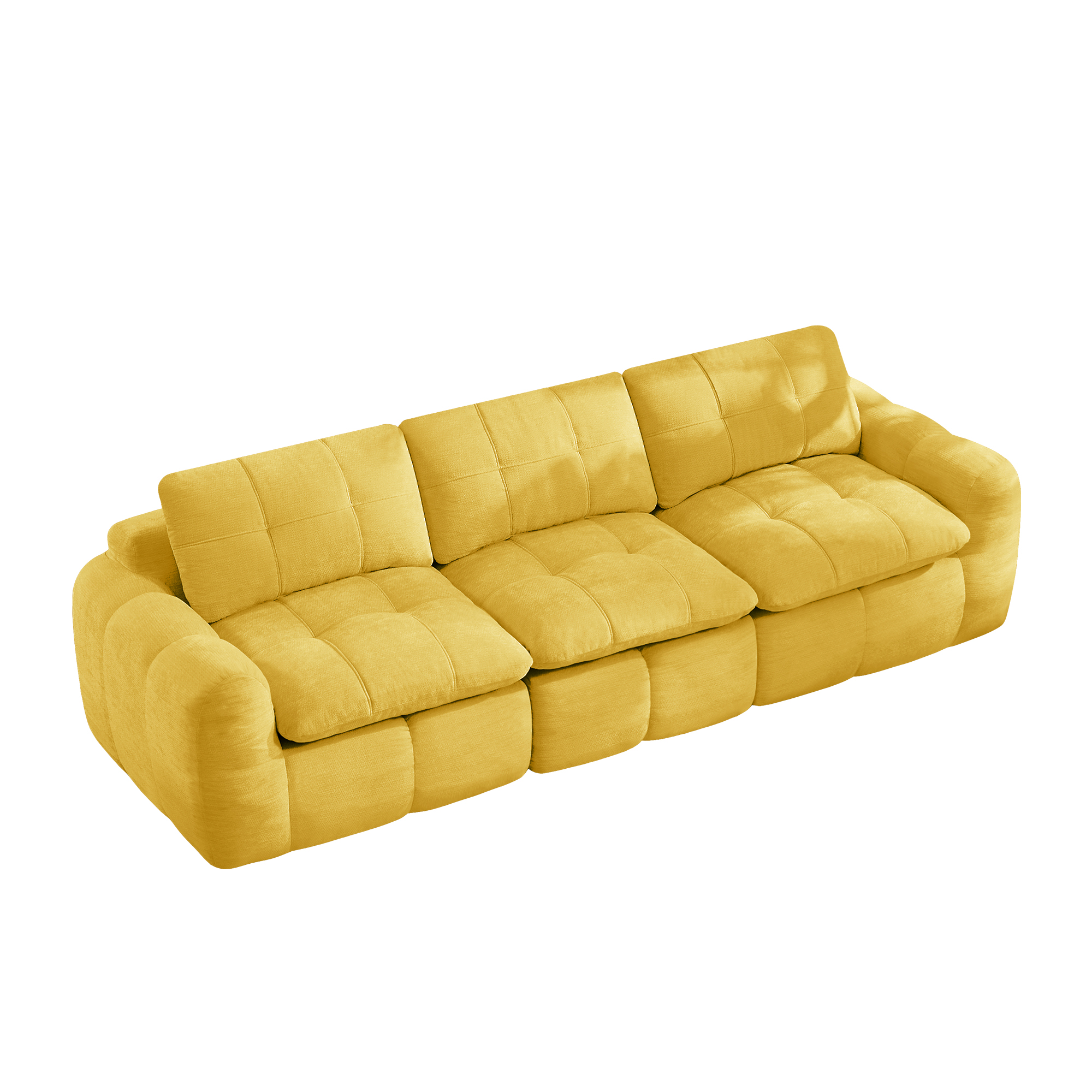 moduulisohva 3-paikkainen keltainen chenille moderni ergonominen säädettävä