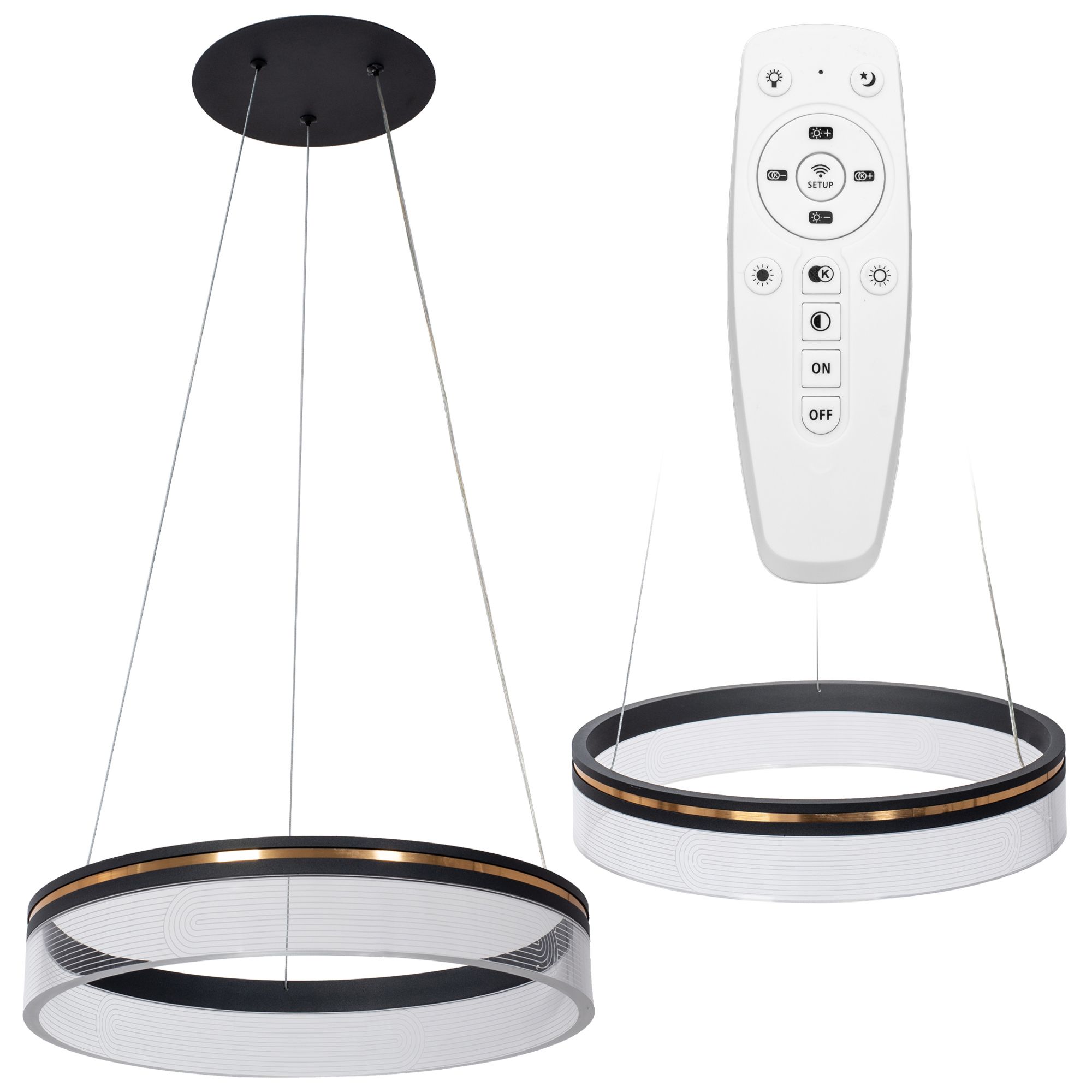 TOOLIGHT Riippuvalaisin App1191-Cp 40Cm Led Musta, 40X40X8Cm