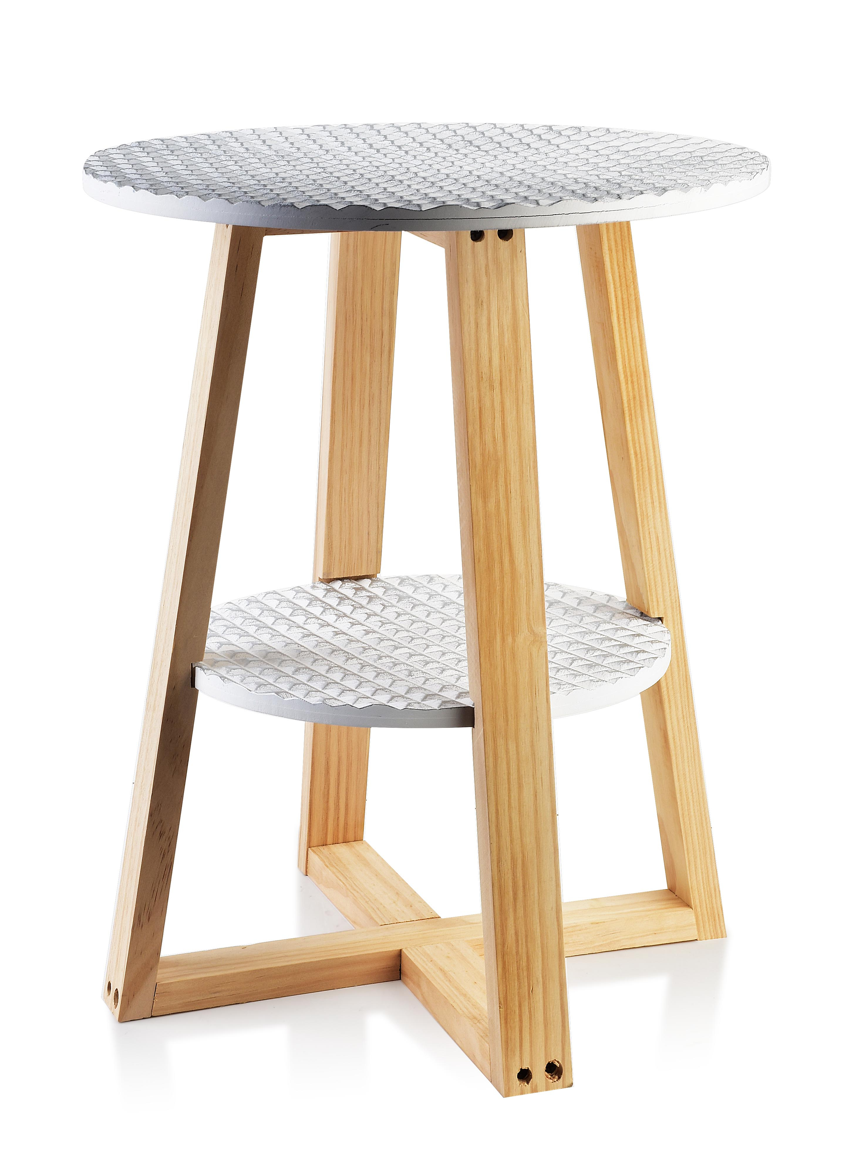 pöytä mdf Mondex Lammy 40x50 valkoinen-kulta 1kpl