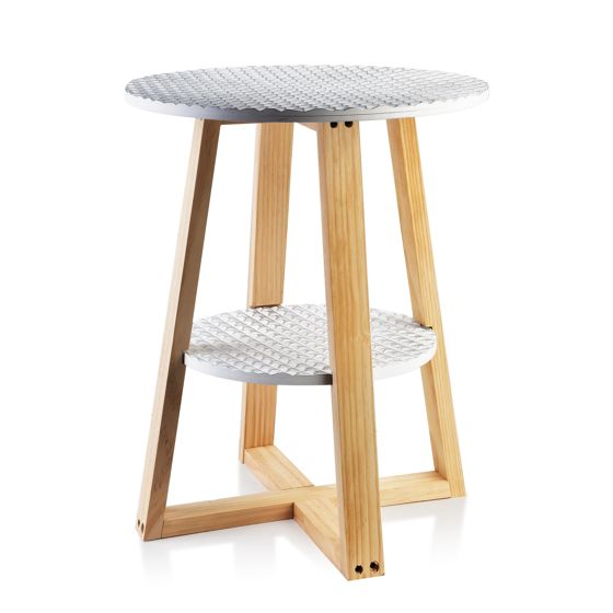 pöytä mdf Mondex Lammy 40x50 valkoinen-kulta 1kpl