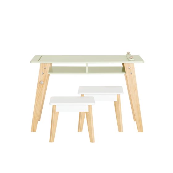 SoBuy lasten pöytä ja 2 tuolia ekologinen maalauspöytä KMB92-GR